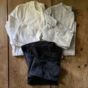 Skims Long Sleeve T-shirts - Large - Marble/Light Heather Grey/ Soot